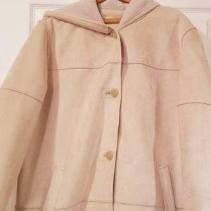 Liz Clairborne Creme Color Hooded Jacket